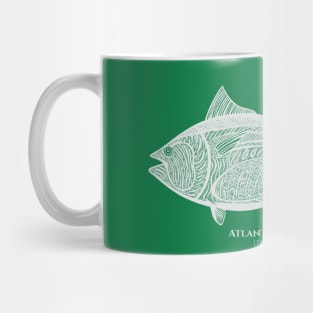 Atlantic Bluefin Tuna Fish with Common and Scientific Names Mug